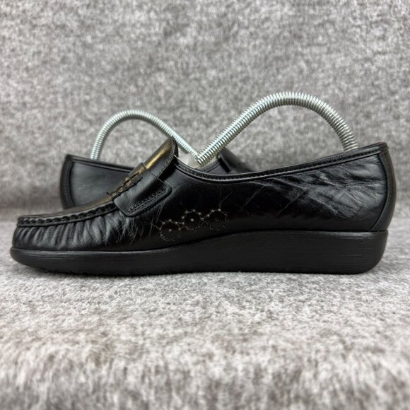 ✅SAS Tripad Comfort Womens 8.5N Black Leather Penny Loafers Slip-On Mocc Style - Picture 9 of 12